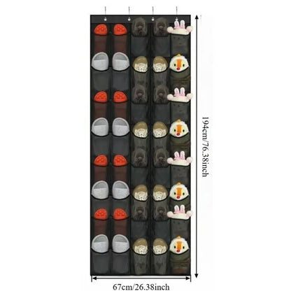 Over the Door Shoe Rack With12/14/24/28/35/40 Large Mesh Pockets Hanging Shoe Organizer for Closet Hanging Shoe Rack Holder Shoe Storage Bag
