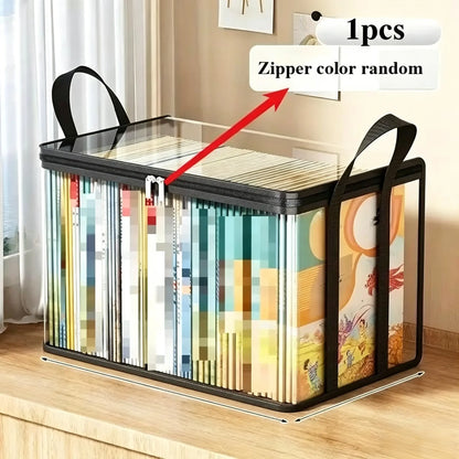 【 Free Shipping 】Large Clear Thick Plastic Storage Box with Hinged Lid, Heavy-Duty Durable High Capacity Organizer, Perfect for Home, Camping, Travel, Attic and Moving