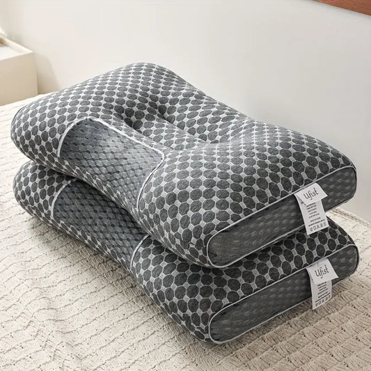 【Summer Deals】Ufist Cervical Pillow 2-Pack, Orthopedic Pillow for Side, Back, and Stomach Sleepers, Polyester Fiber Neck Support Pillow, Ergonomic Contour Sleeping Pillow Outdoorfun